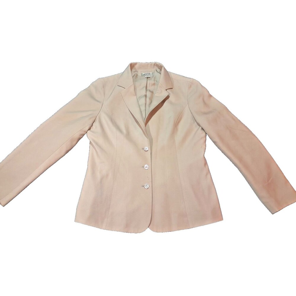 Vintage Tommy Bahama 100% Silk Blazer Beige size 10 woman
